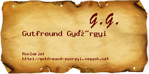 Gutfreund Györgyi névjegykártya